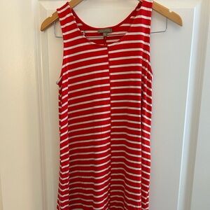 Lilla P Red and White Striped Tshirt dress